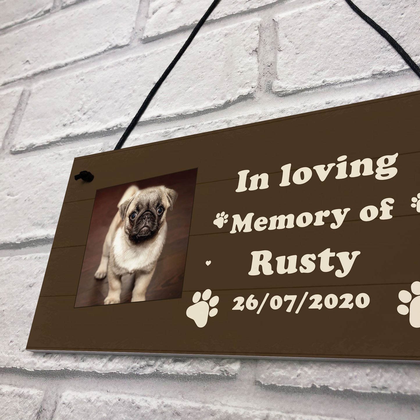 Dog Memorial Sign PERSONALISED Image Plaque Gift For Family