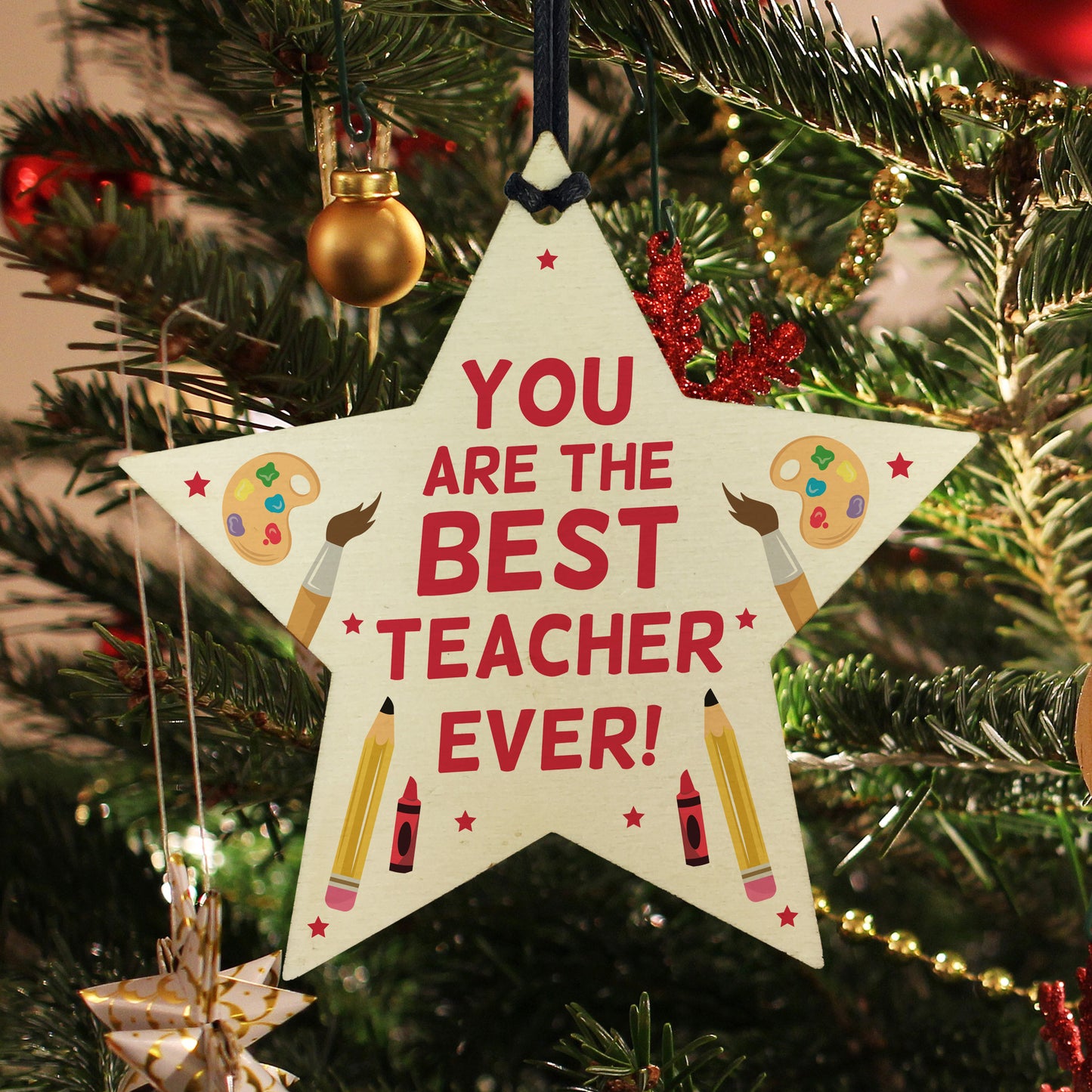 Teacher Gift Wooden Hanging Star Special Thank You Gift