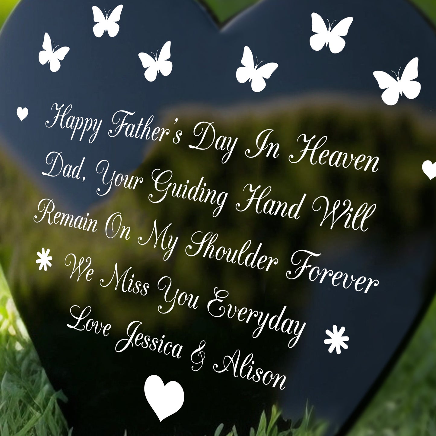 Personalised Fathers Day Gift Memorial Grave Marker Outdoor