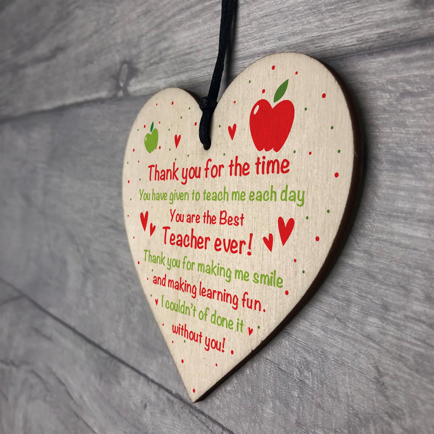 Novelty Thank You Gift For Teacher Teaching Assistant Heart