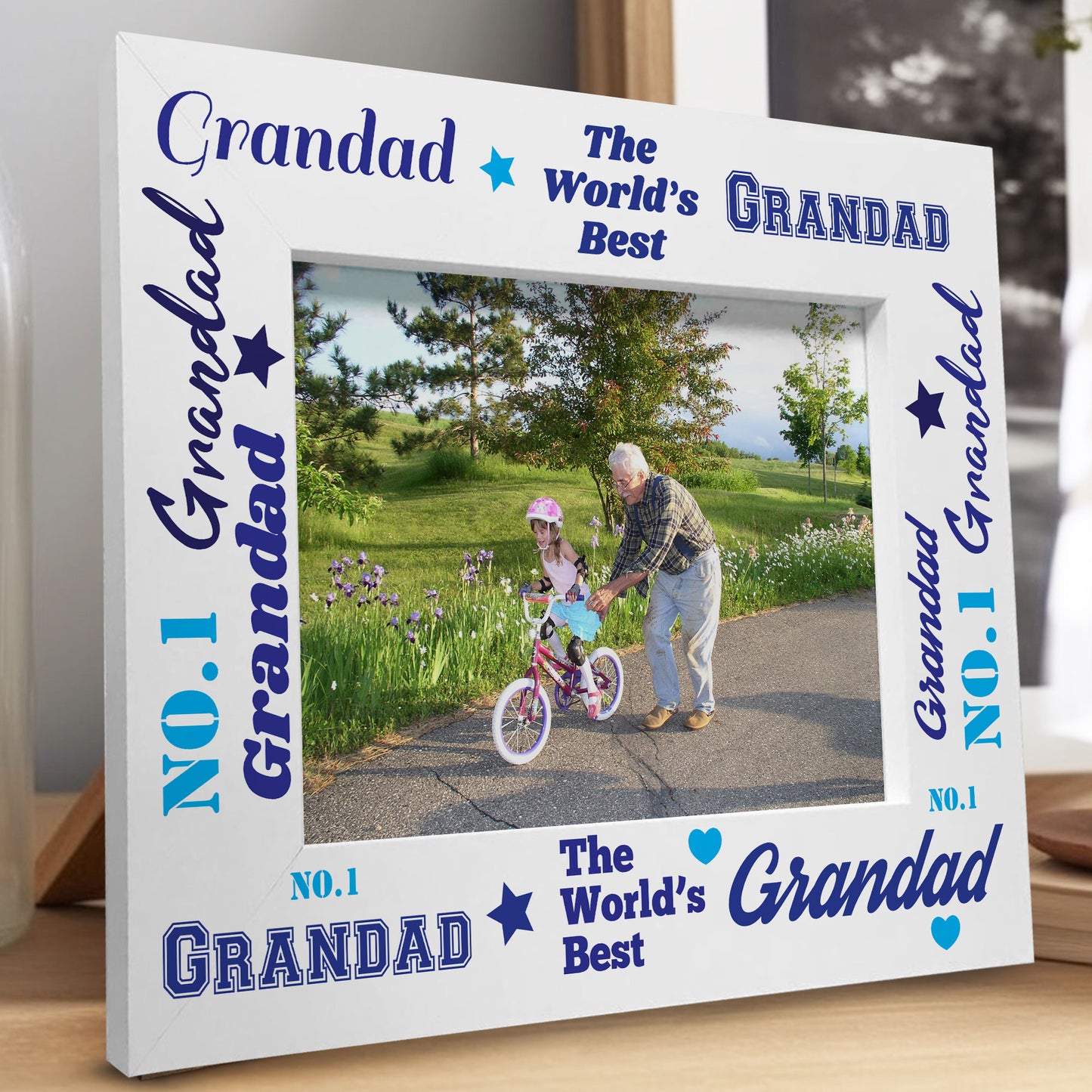 Novelty Grandad Gifts For Fathers Day Birthday Wood Photo Frame