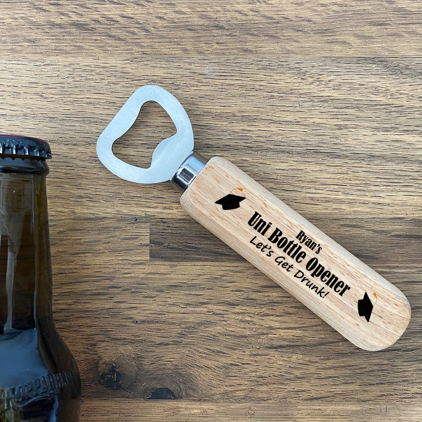 PERSONALISED Novelty Bottle Opener Uni Student Funny Gift