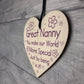 Great Nanny Gift For Birthday Mothers Day Heart Thank You Gift