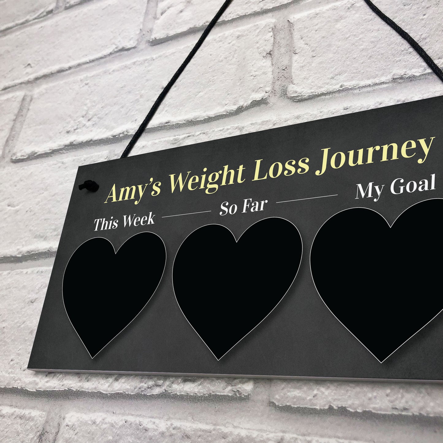 Weight Loss Tracker PERSONALISED Sign Track Your Journey Gift