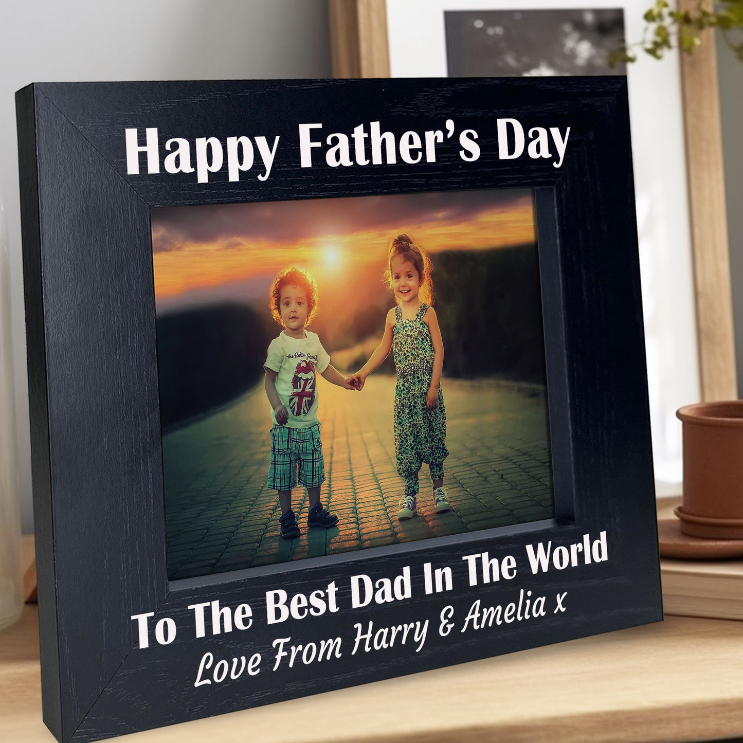 Personalised Best Dad Photo Frame Fathers Day Gift For Dad