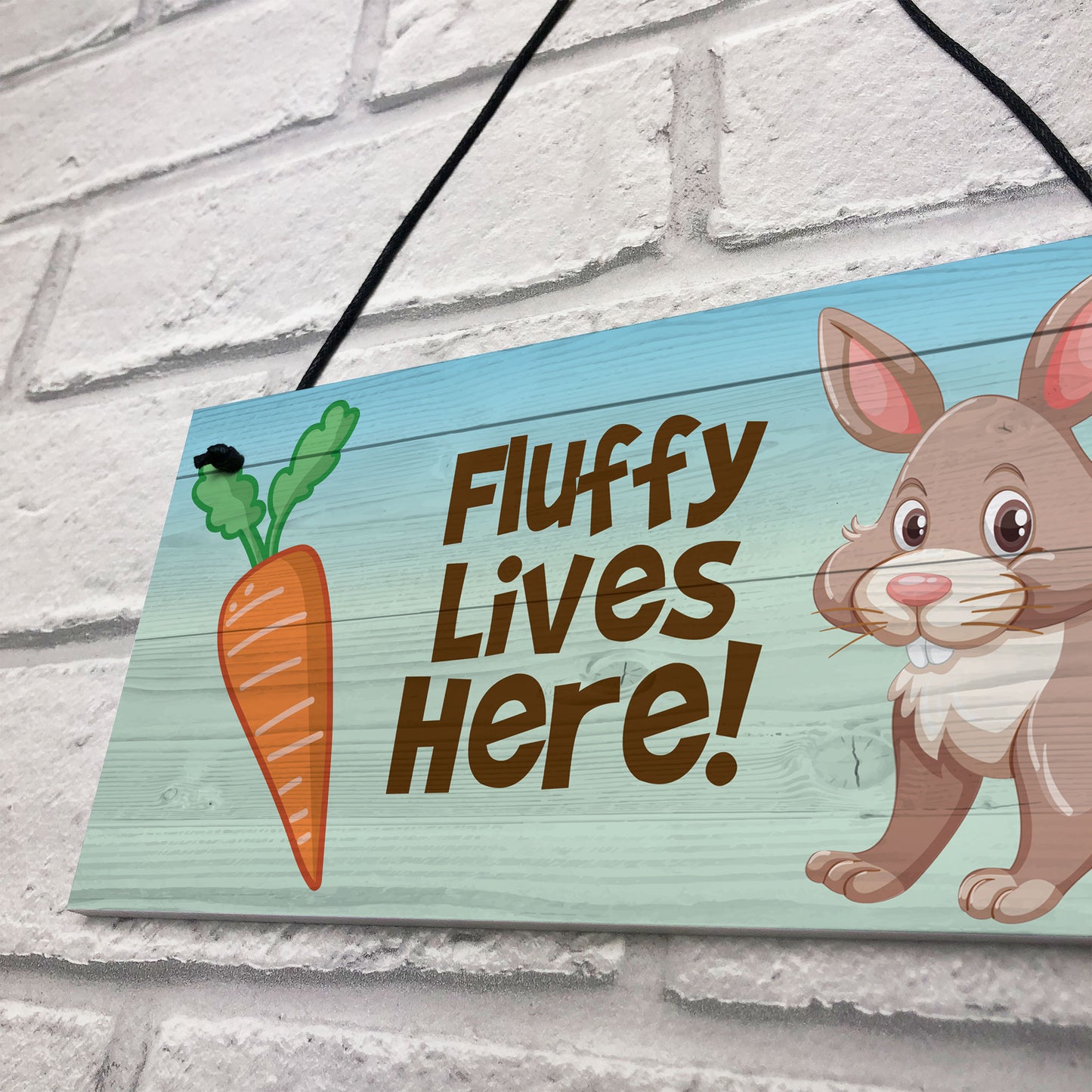 Personalised Pet Rabbit Sign Hutch Accessories Animal Lover Gift