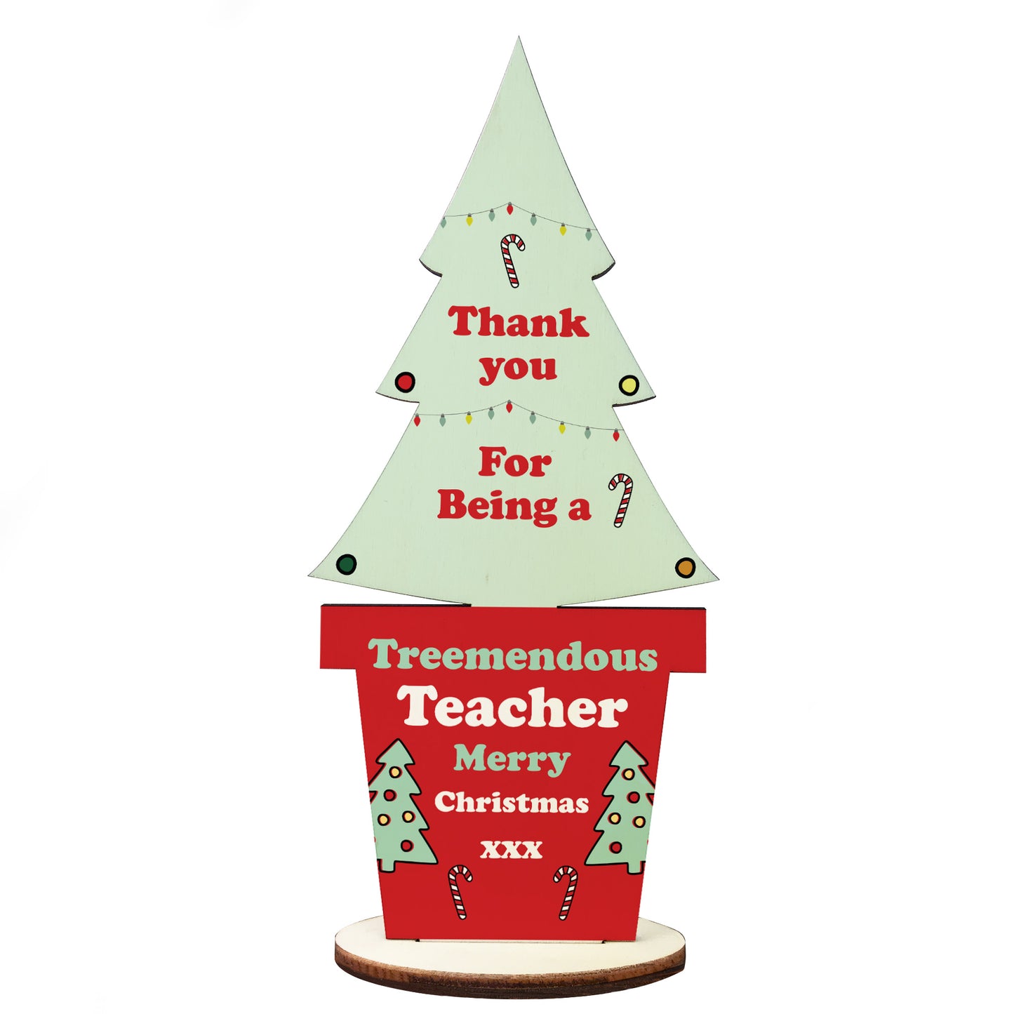 Thank You Christmas Gift For Teacher Standing Christmas Tree