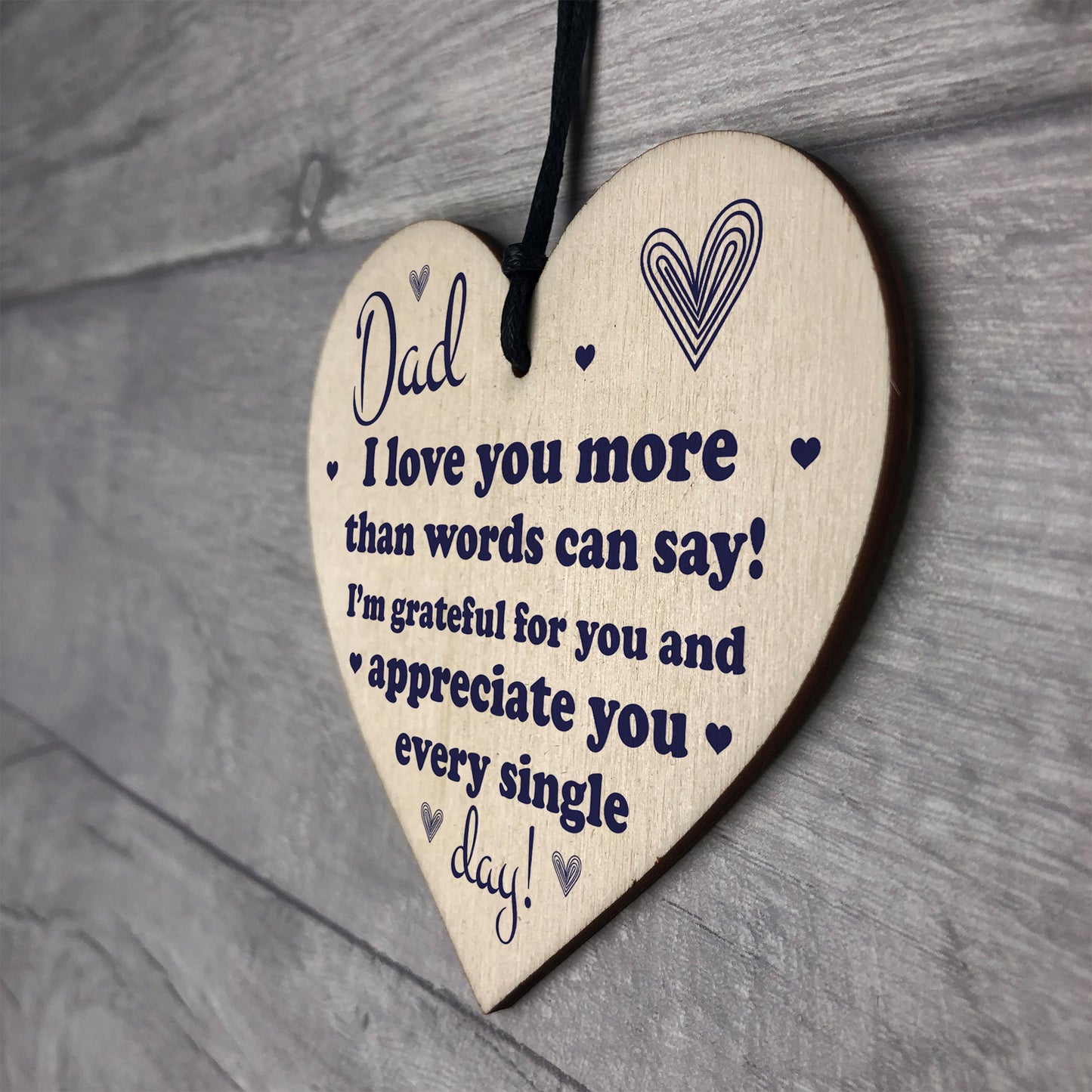 Dad Gifts Wooden Heart Fathers Day Gift Thank Youn Dad Gift