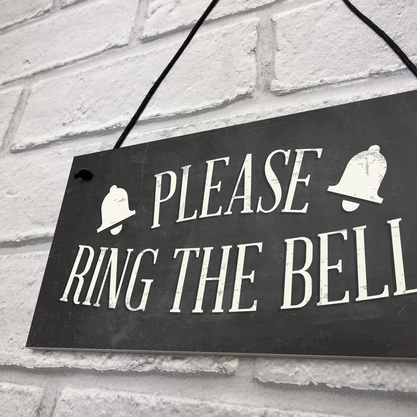 PLEASE RING THE BELL House Door Hanging Plaque Garden Sign