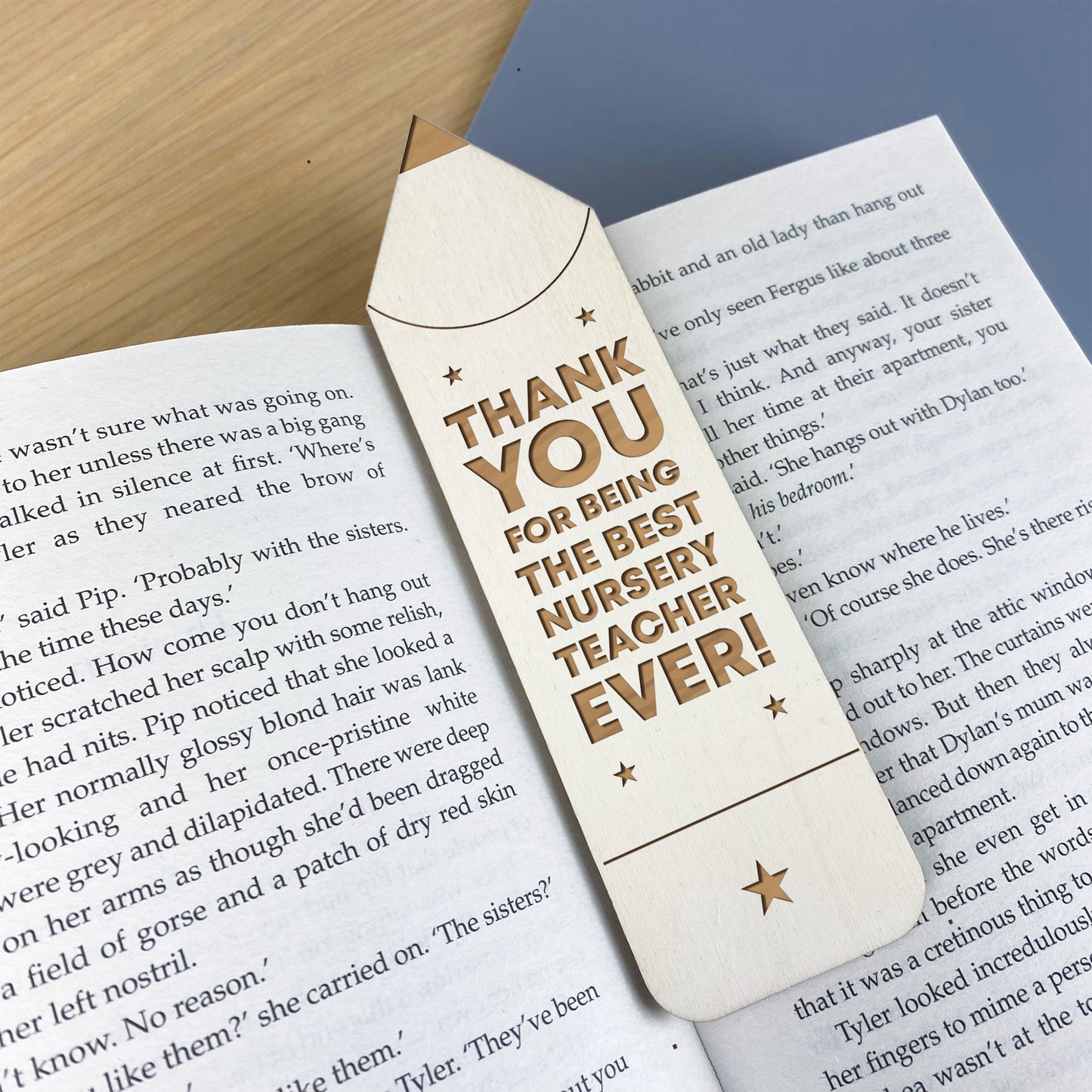 Nursery Teacher Gifts Wood Bookmark Thank You Gift For Him Her