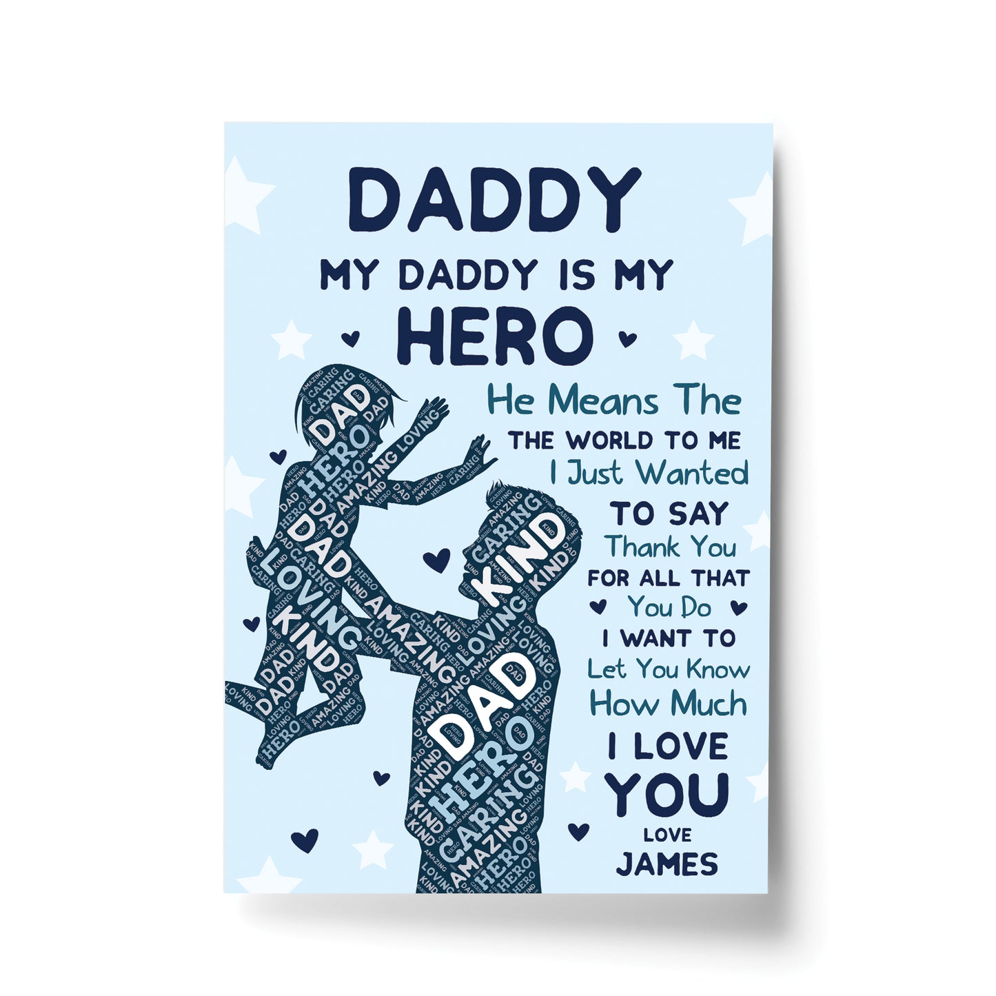 PERSONALISED Daddy Dad Grandad Fathers Day Gifts from Daughter