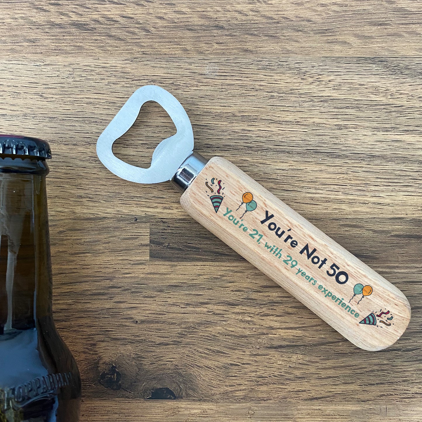 Quirky 50th Birthday Gift For Him Her Bottle Opener Alcohol Gift