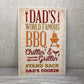 Dad's BBQ Barbeque Shed SummerHouse Hanging Sign Garden