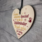 Special Childminder Wooden Heart Babysitter Plaque ThankYou Sign