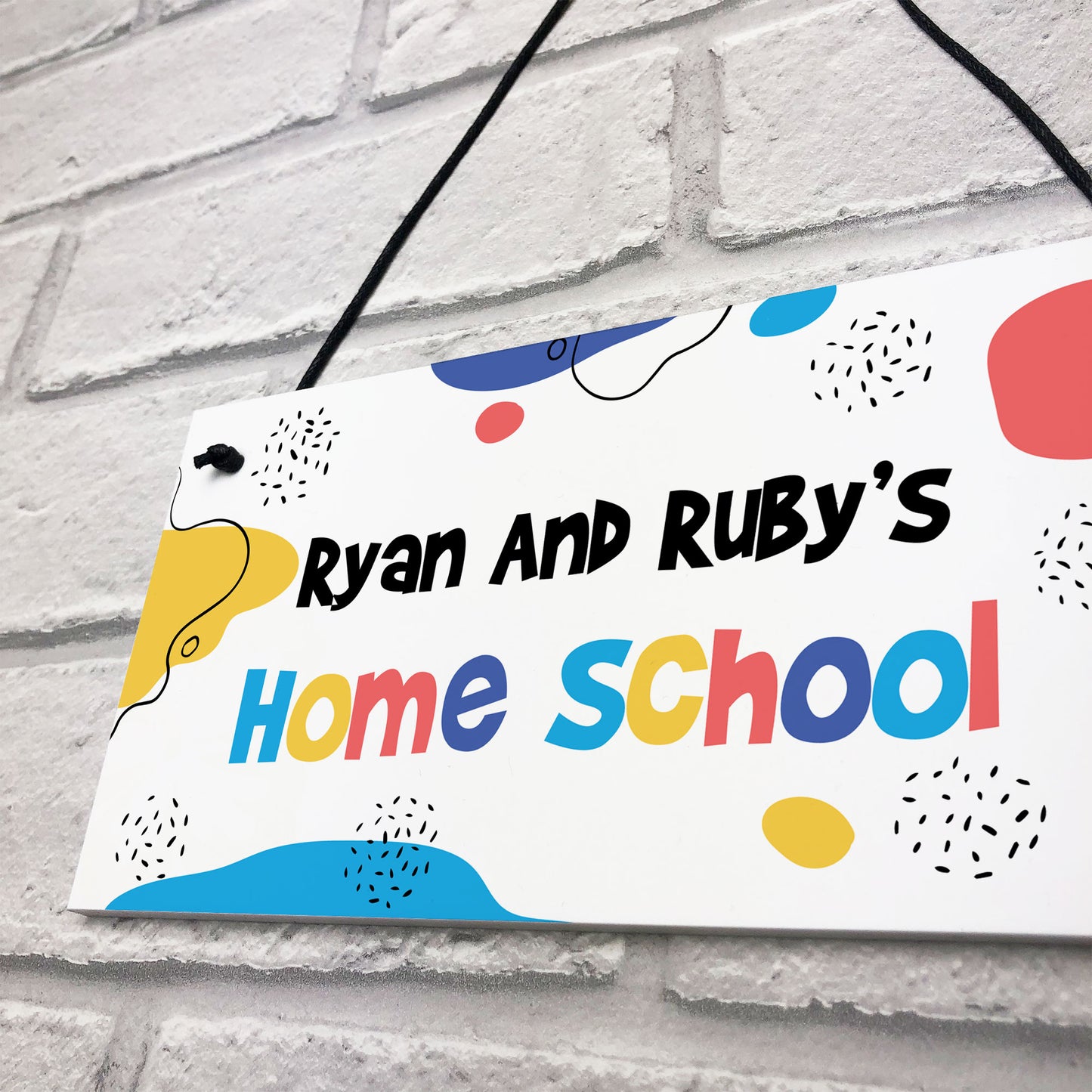 Classroom Sign Personalised Hanging Sign Home School Plaque