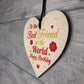 Happy Birthday Best Friend Gift Wood Heart Sign Thank You Plaque