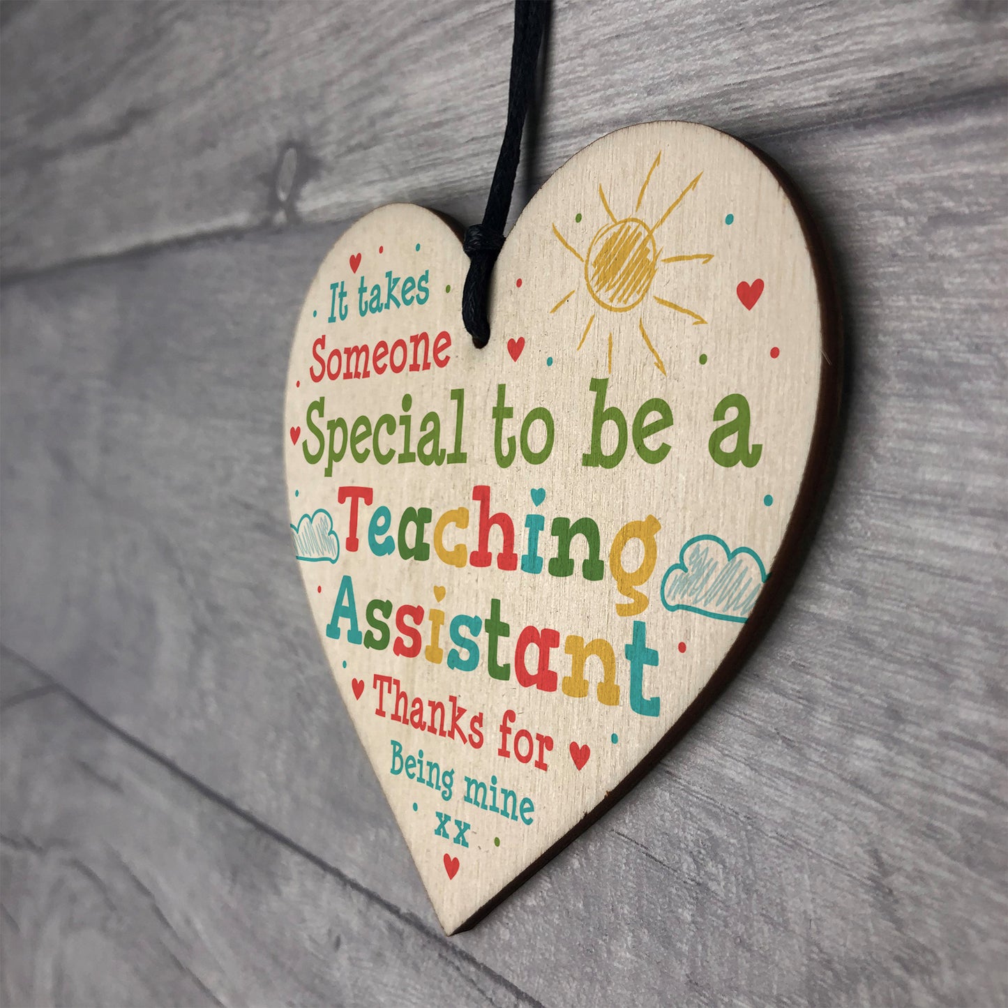 Teacher Gifts Wooden Heart School Nursery Pre School Leaving