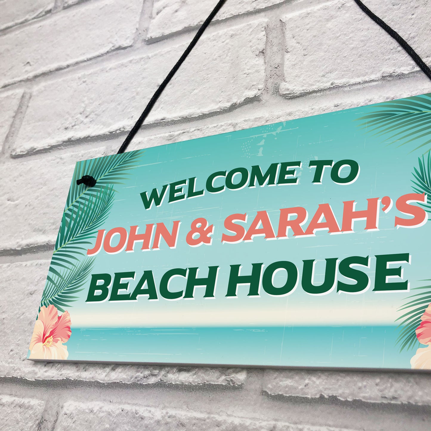 Personalised Beach House Hut Shed Sign Seaside Home Decor Gift