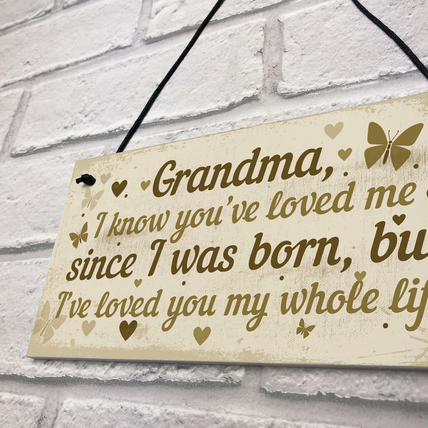 Handmade Plaque Birthday Christmas Gift for Grandma Present