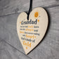 Fathers Day Heart Plaques Dad Grandad Grandpa Birthday Gifts