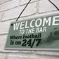 Welcome To The Bar Pub Man Cave Sign Gifts For Men World Cup