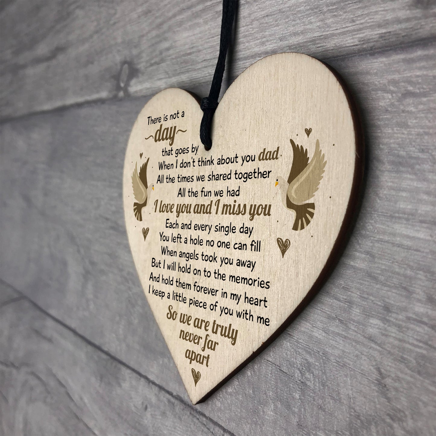 I Miss You Home Grave Garden Memorial Wooden Heart In Memory