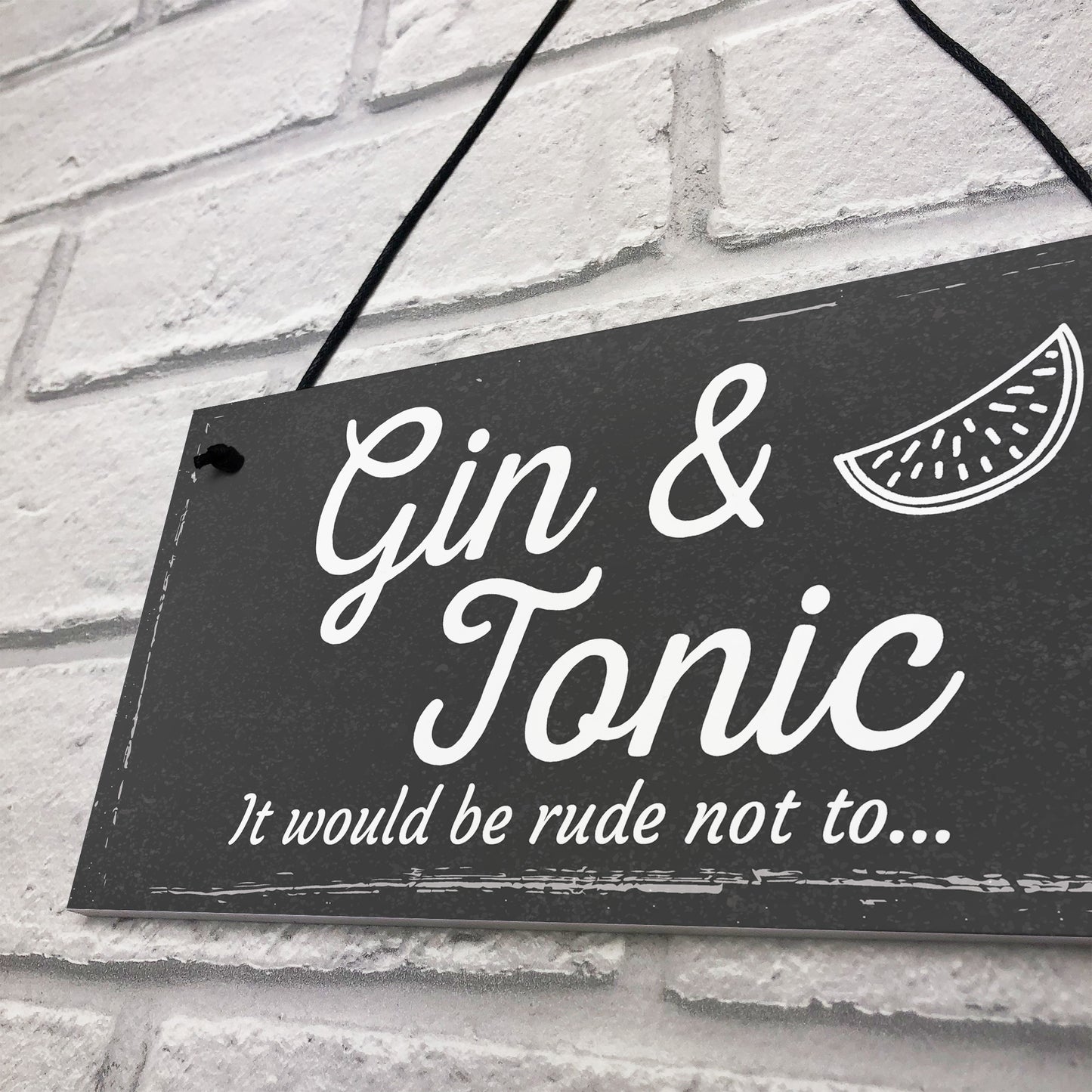 Gifts For Women Gin & Tonic Plaque Novelty Garden Alcohol Pub