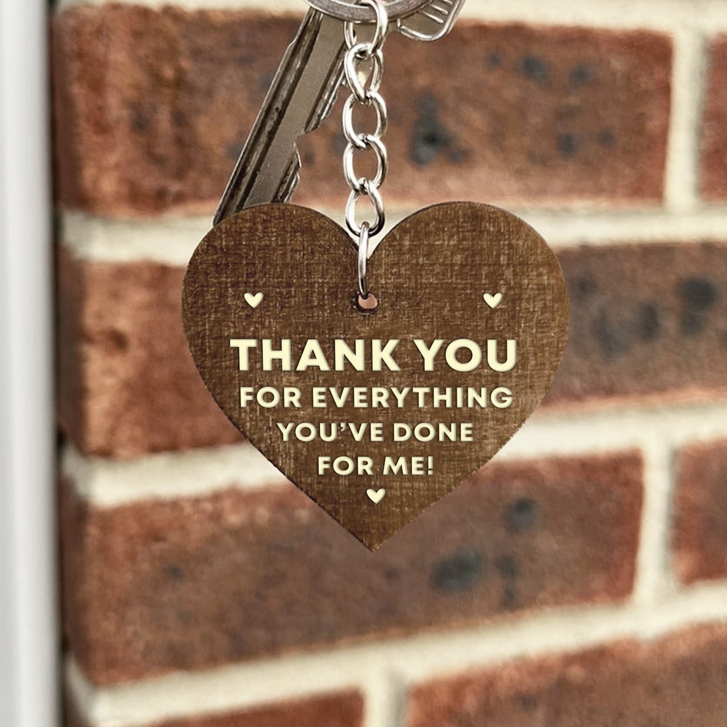 Thank You Gifts For Him Her Wood Keyring Gift For Teacher Friend