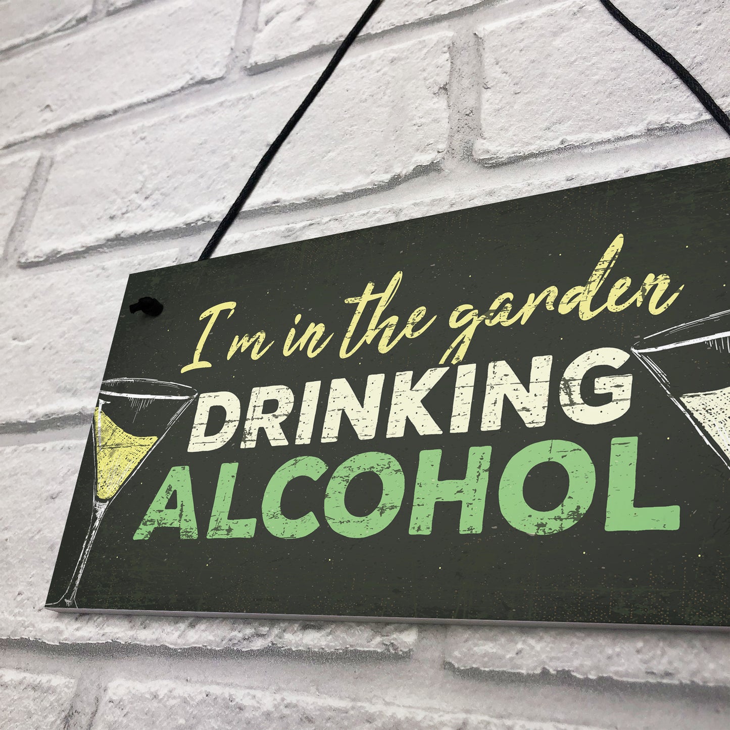 Drinking Funny Alcohol Garden Plaque Gin Vodka Sign Shed Gift