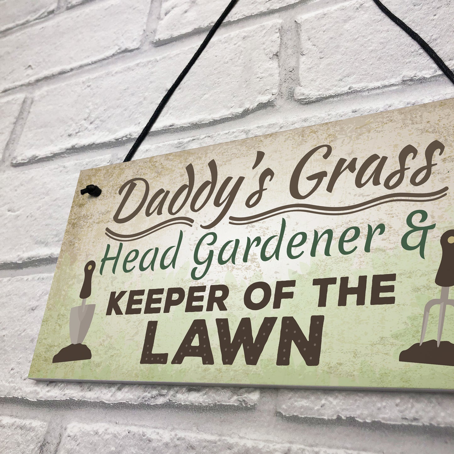 Daddy's Grass Novelty Garden Plaques Garden Shed Dad Gifts