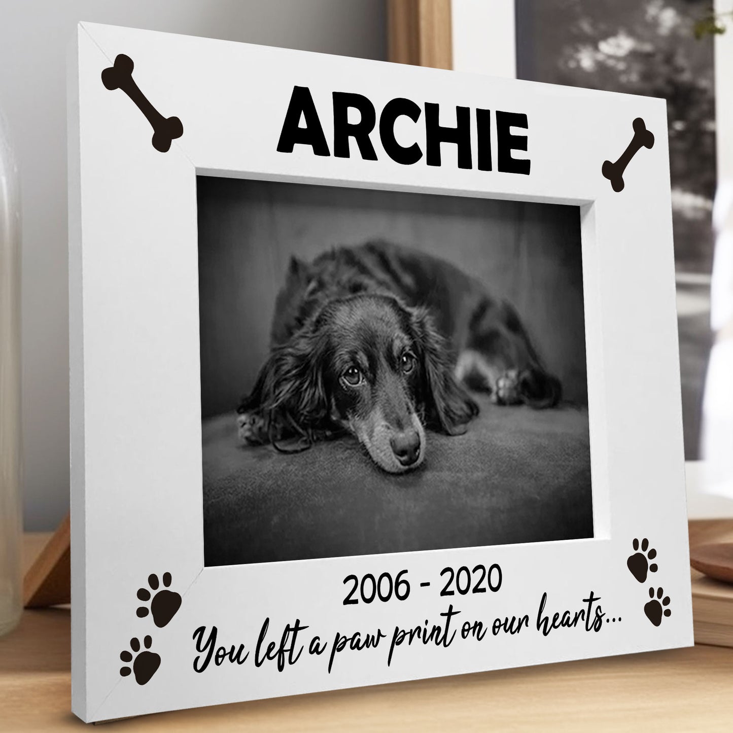 Memorial Photo Frame For Dog Personalised Photo Frame Keepsake