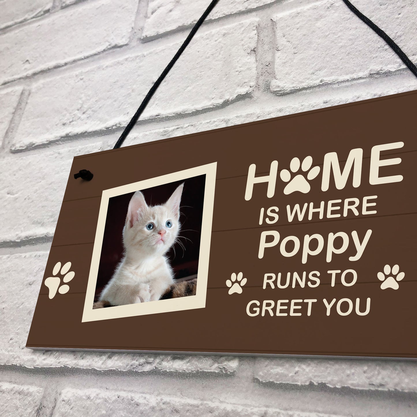 Pet Lovers Gift Personalised Hanging Home Sign Gifts For Cat Pet