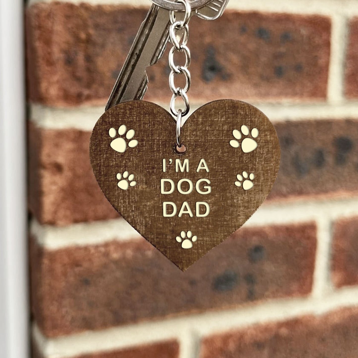 Funny IM A DOG DAD Gift Fathers Day Gift From The Dog Keyring