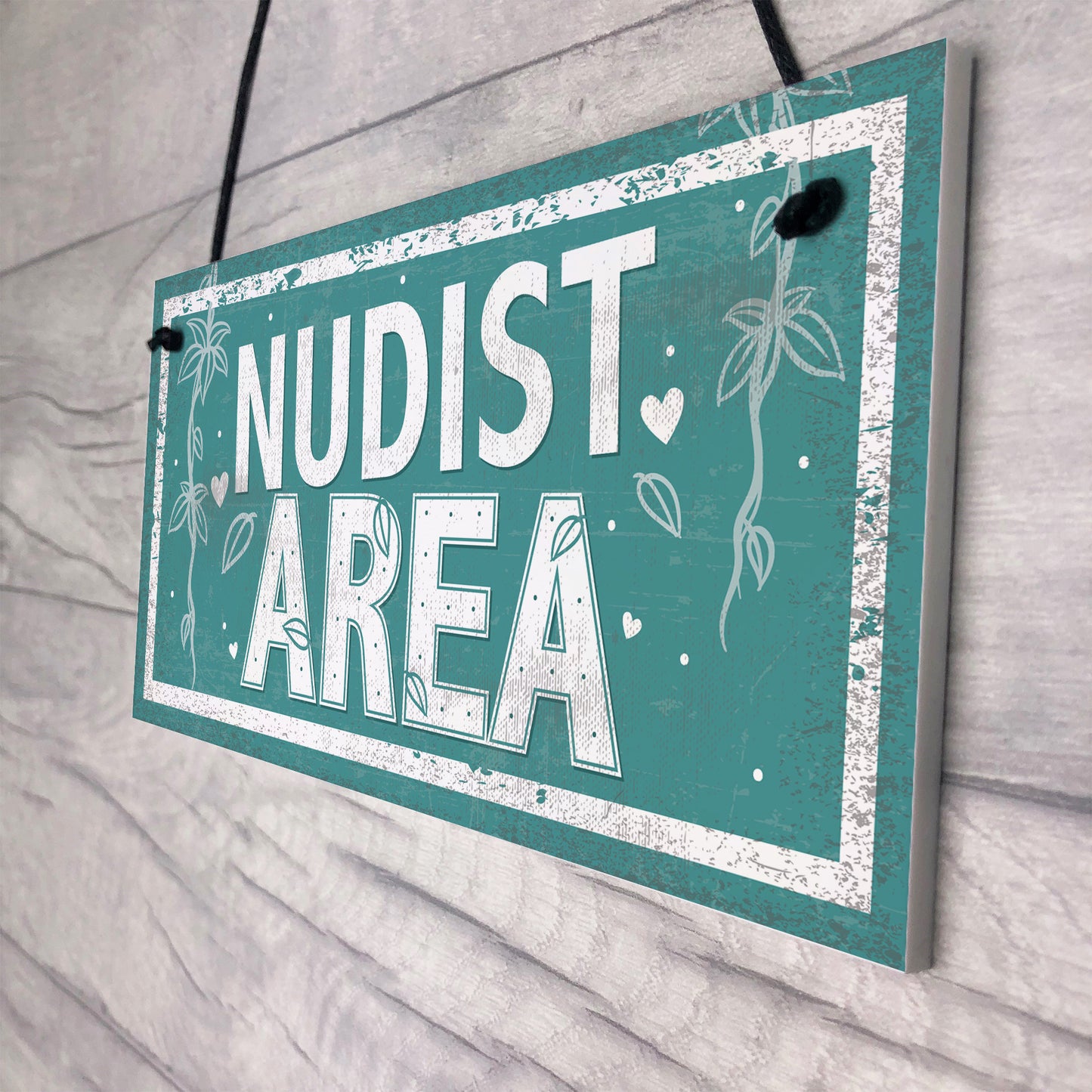 Nudist Area Hot Tub Sign Chic Novelty Garden Swimming Pool Gift