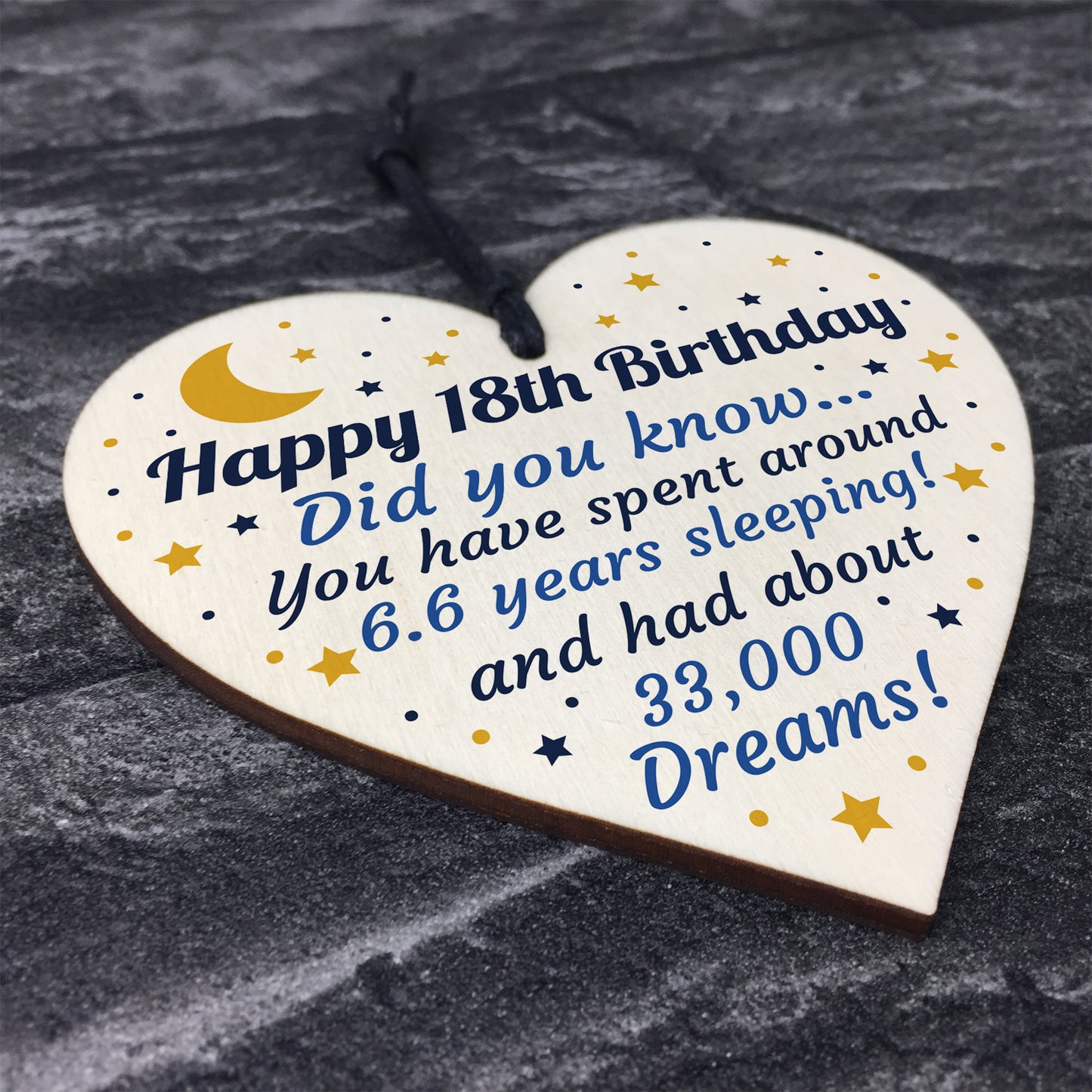 18th Birthday Card For Daughter Son Wood Heart Novelty 18th Gift