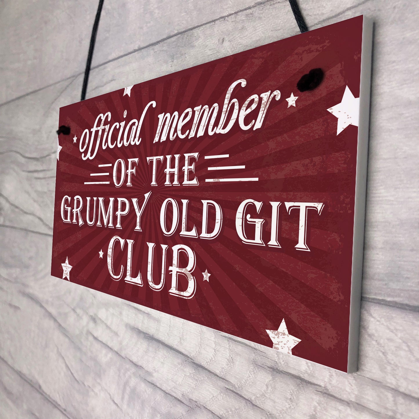 Grumpy Git Club Funny Birthday Gift For Dad Grandad Hanging Sign