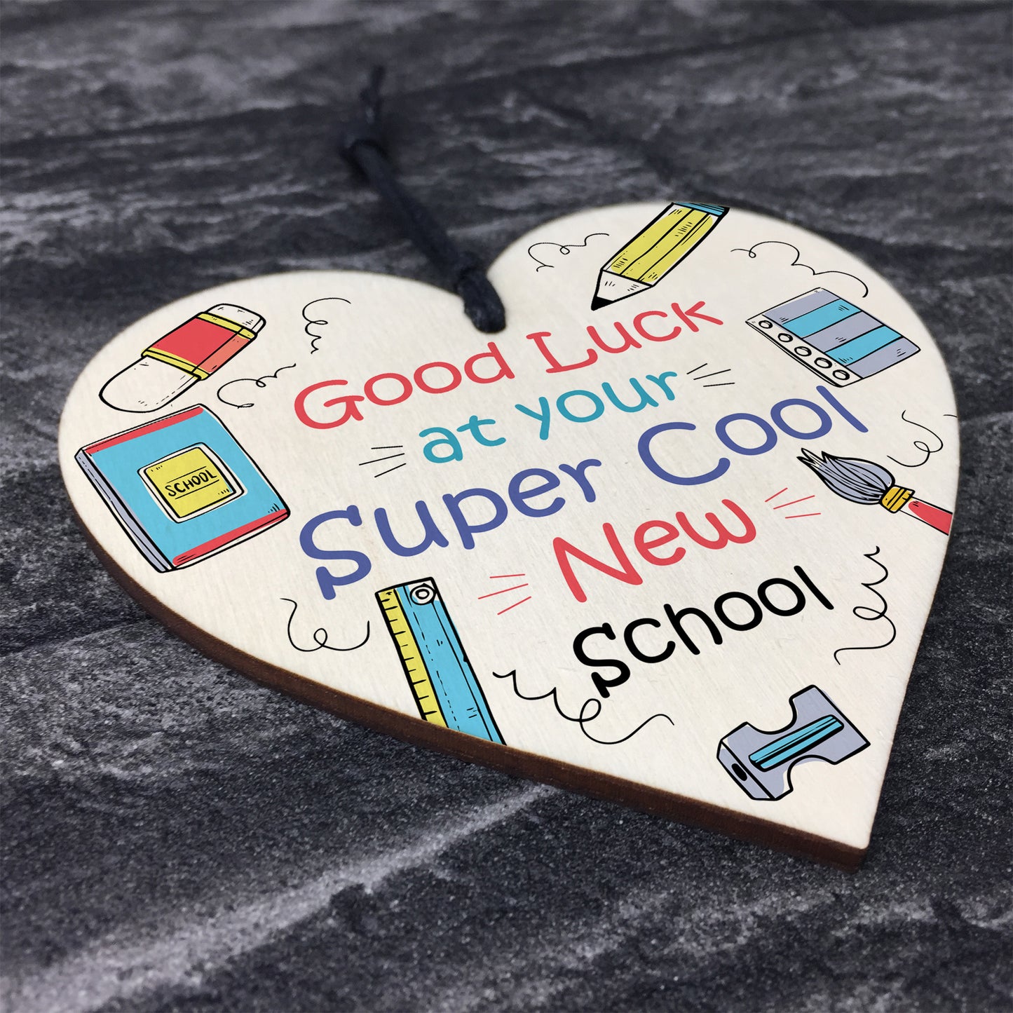 1ST FIRST DAY AT SCHOOL Gift Hanging Heart Back To School Gift