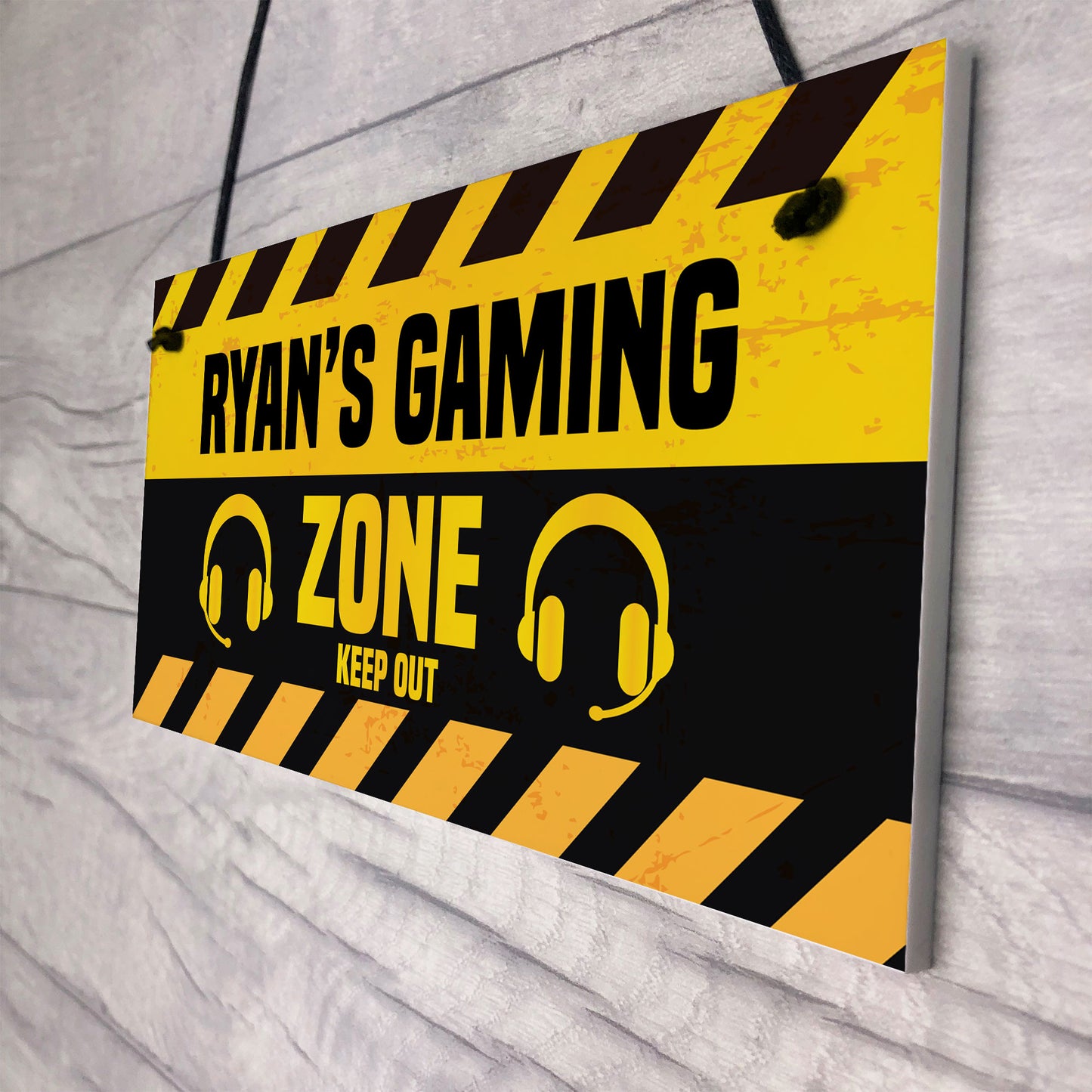 Funny Gaming Sign For Boys Bedroom Man Cave Personalised