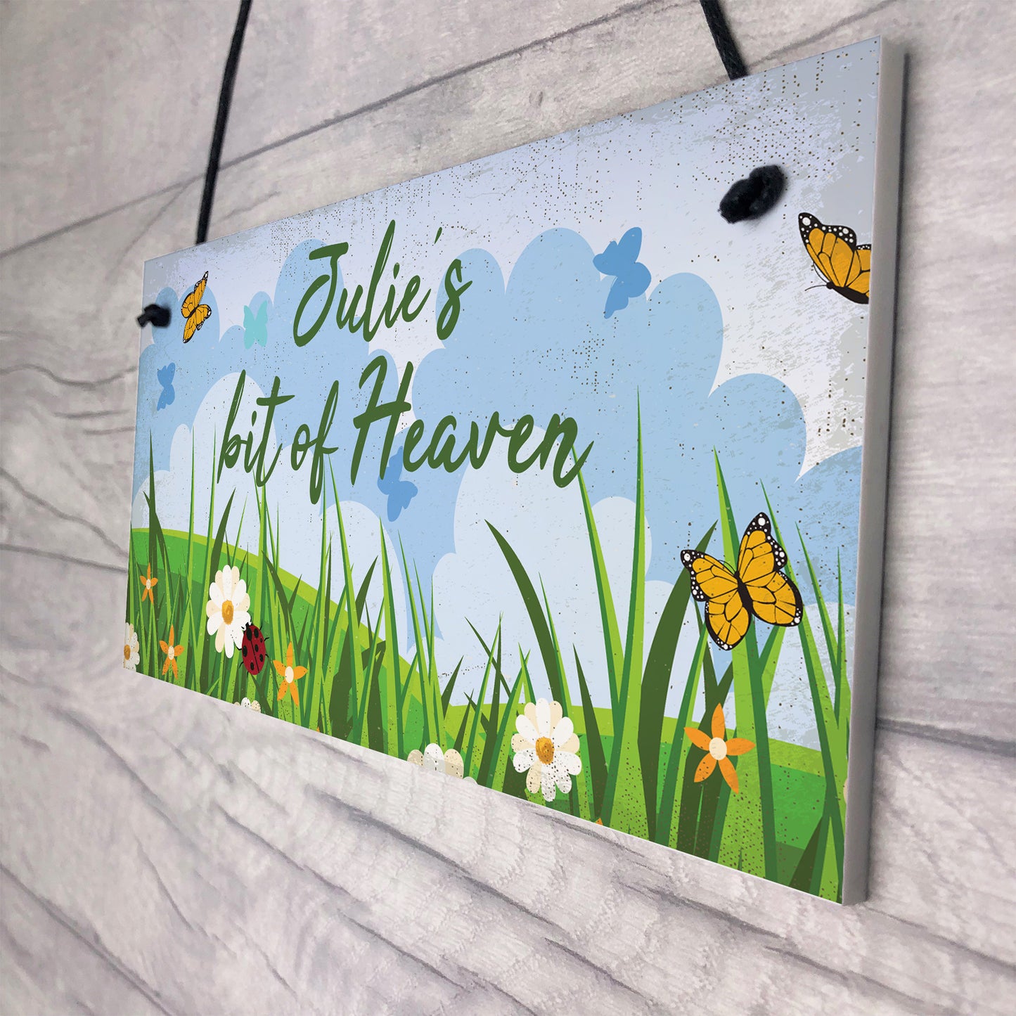 Personalised Chic Garden Sign Shed Summerhouse Door Wall Plaque