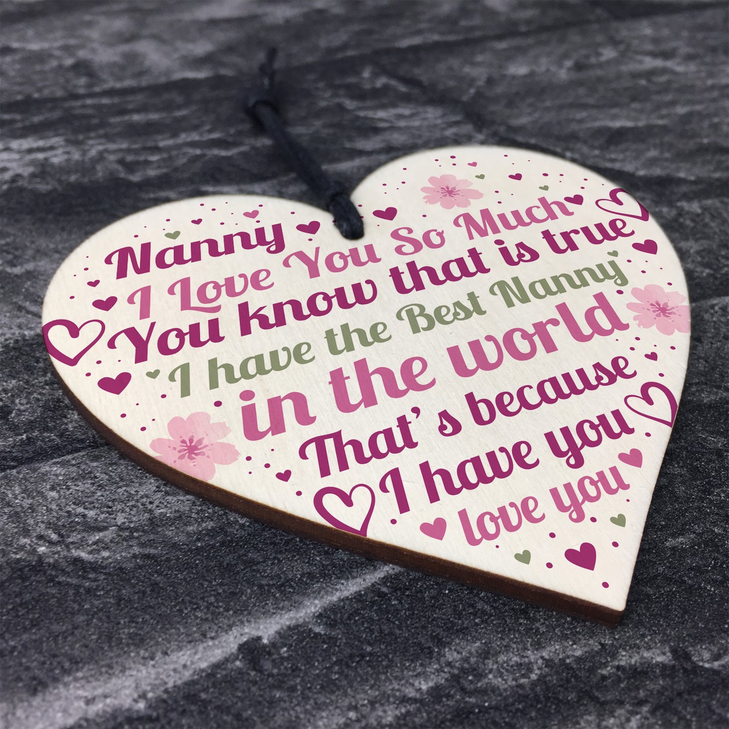 Nanny Gifts Mothers Day Gift For Her Wooden Heart Nanny Birthday