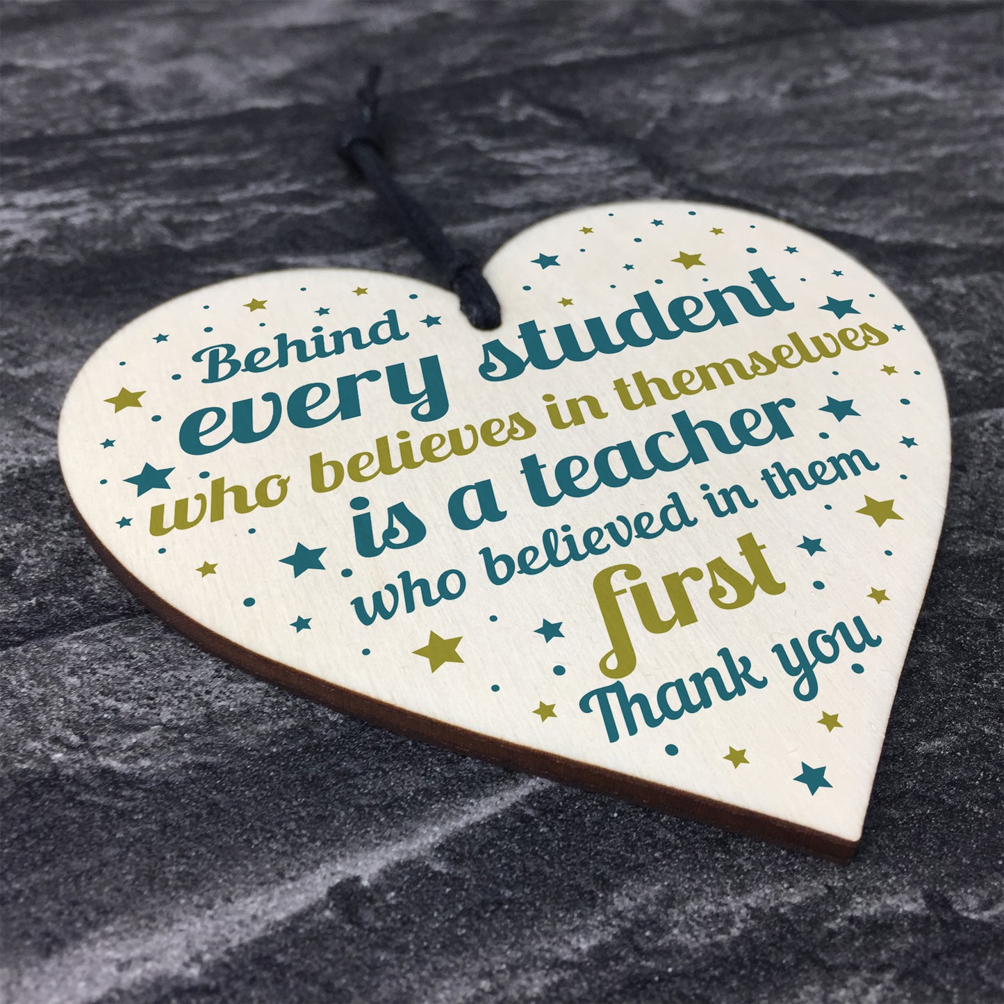 Gift For Teacher And Assistant Wood Heart Plaque Thank You Gifts