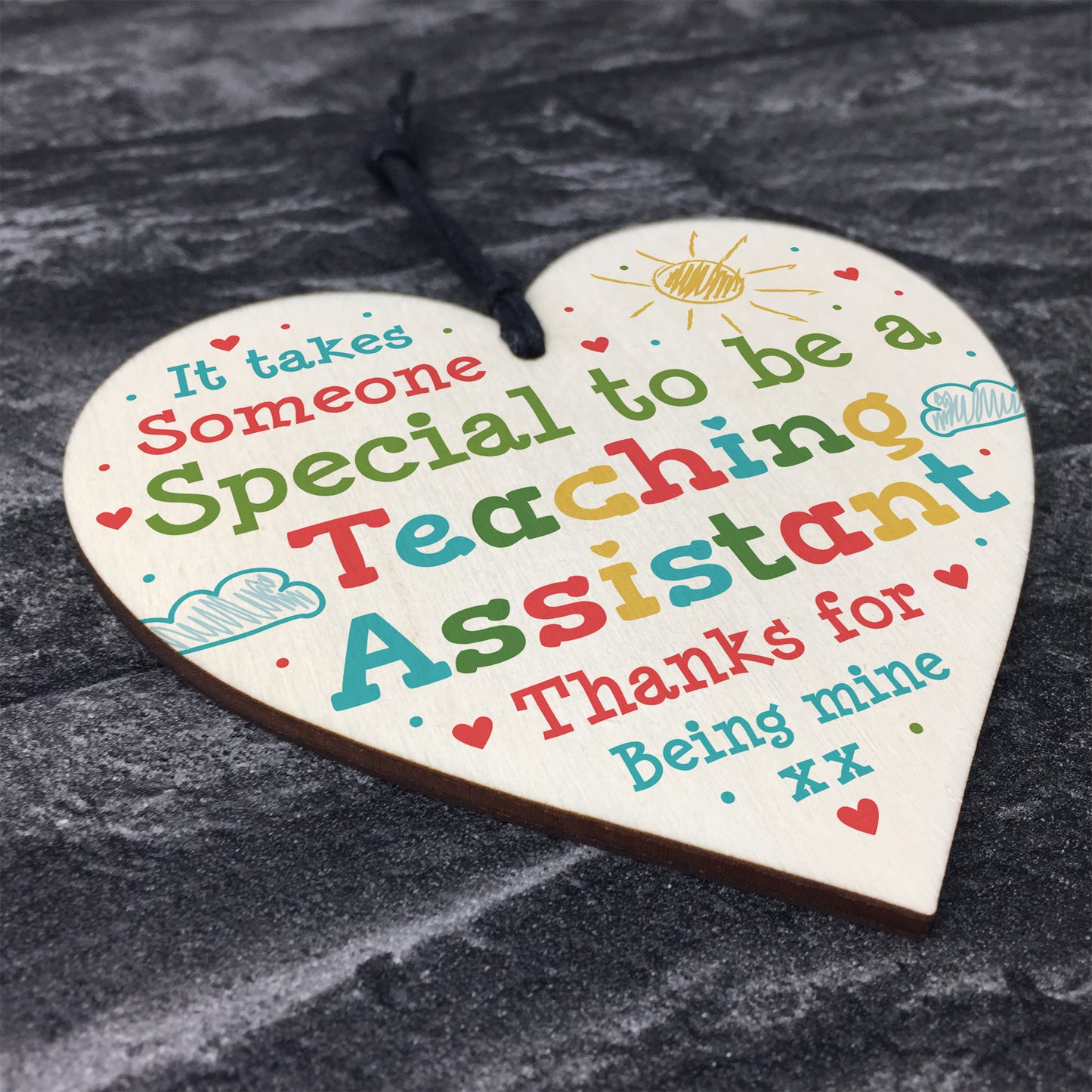 Teacher Gifts Wooden Heart School Nursery Pre School Leaving