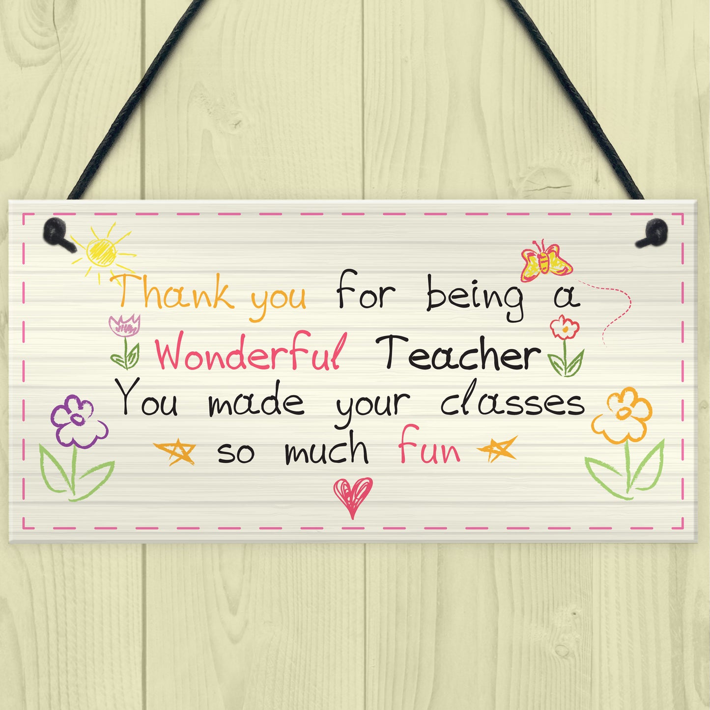 Wonderful Teacher Leaving Nursery Preschool Thankyou Plaque Gift