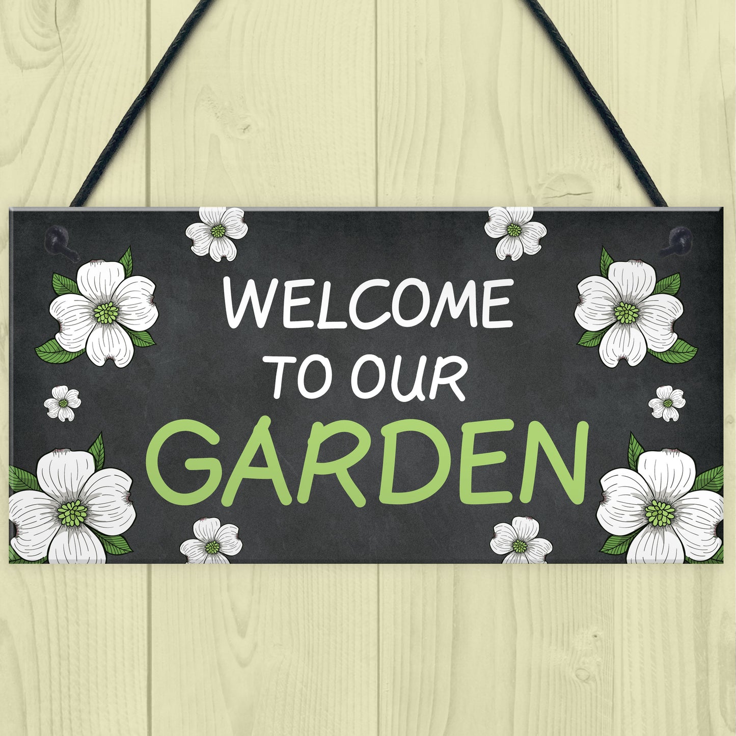 Pack of 3 Hanging Garden Plaques For Garden Shed Summer House