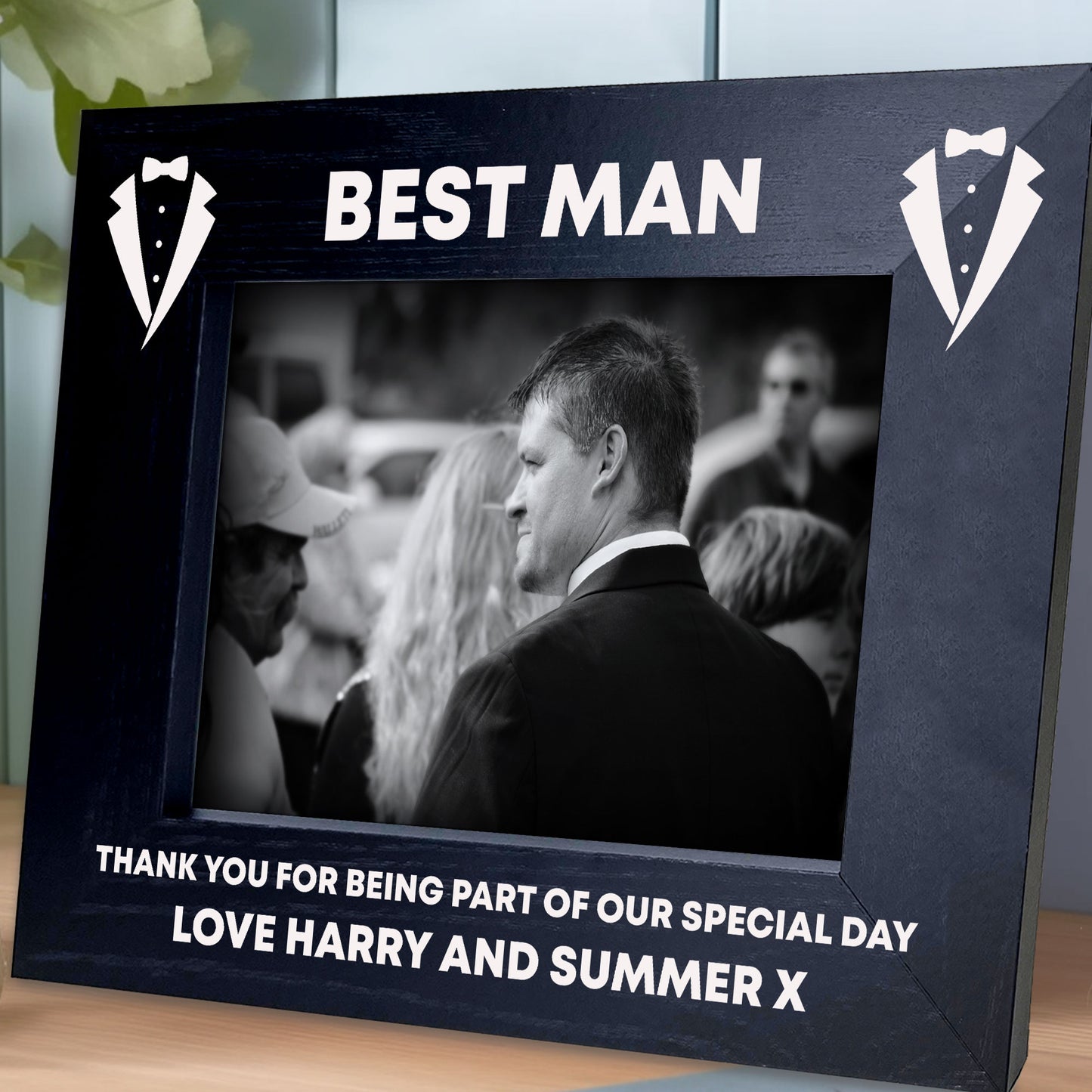 BEST MAN GIFT Personalised Photo Frame Thank You Gift