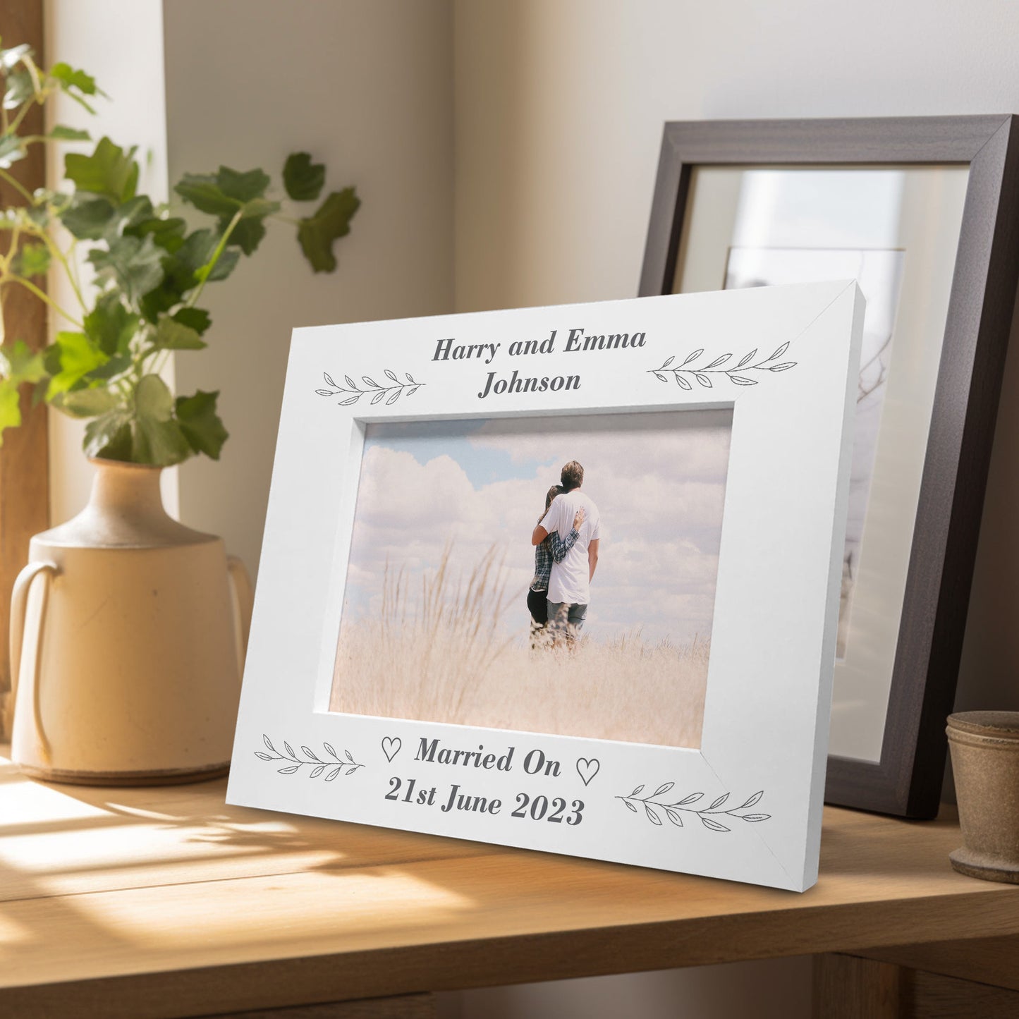 Wedding Day Gift Personalised Photo Frame Husband Wife Gift