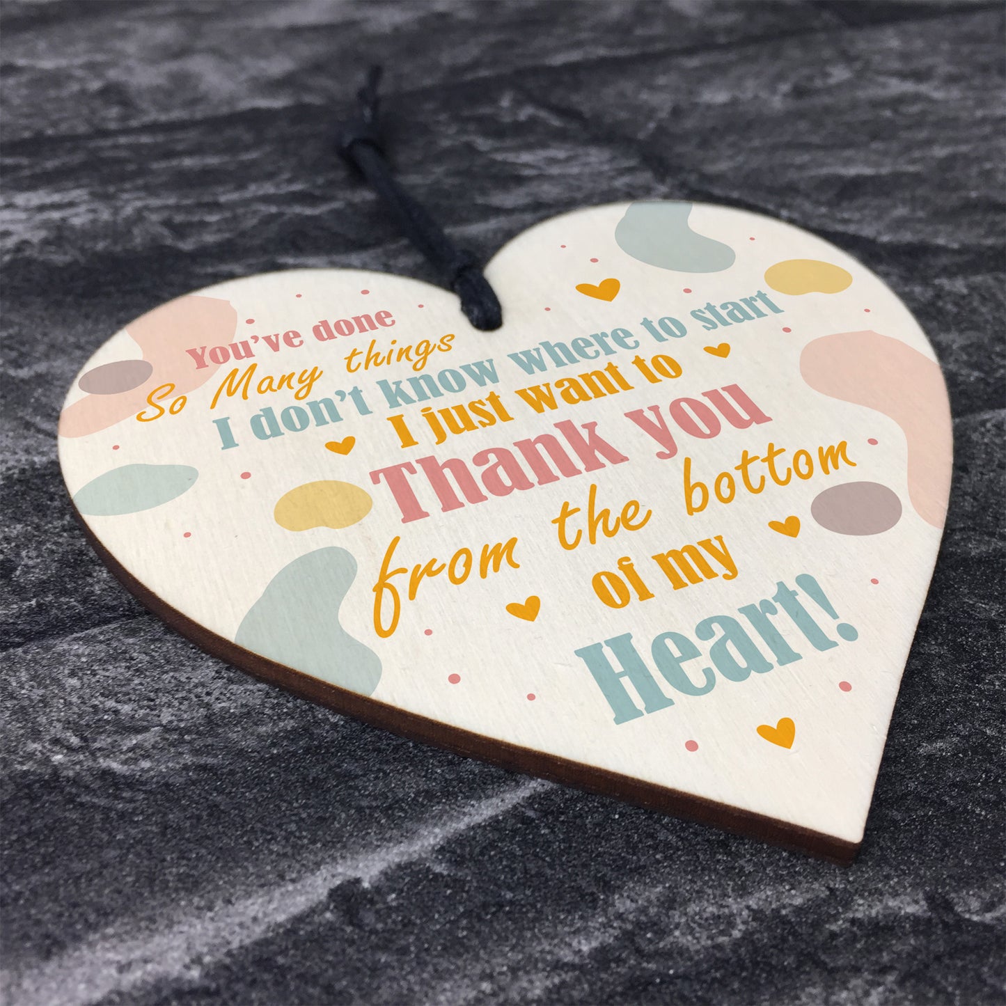 Thank You Gift For Men Women Wood Heart Friend Gift Teacher