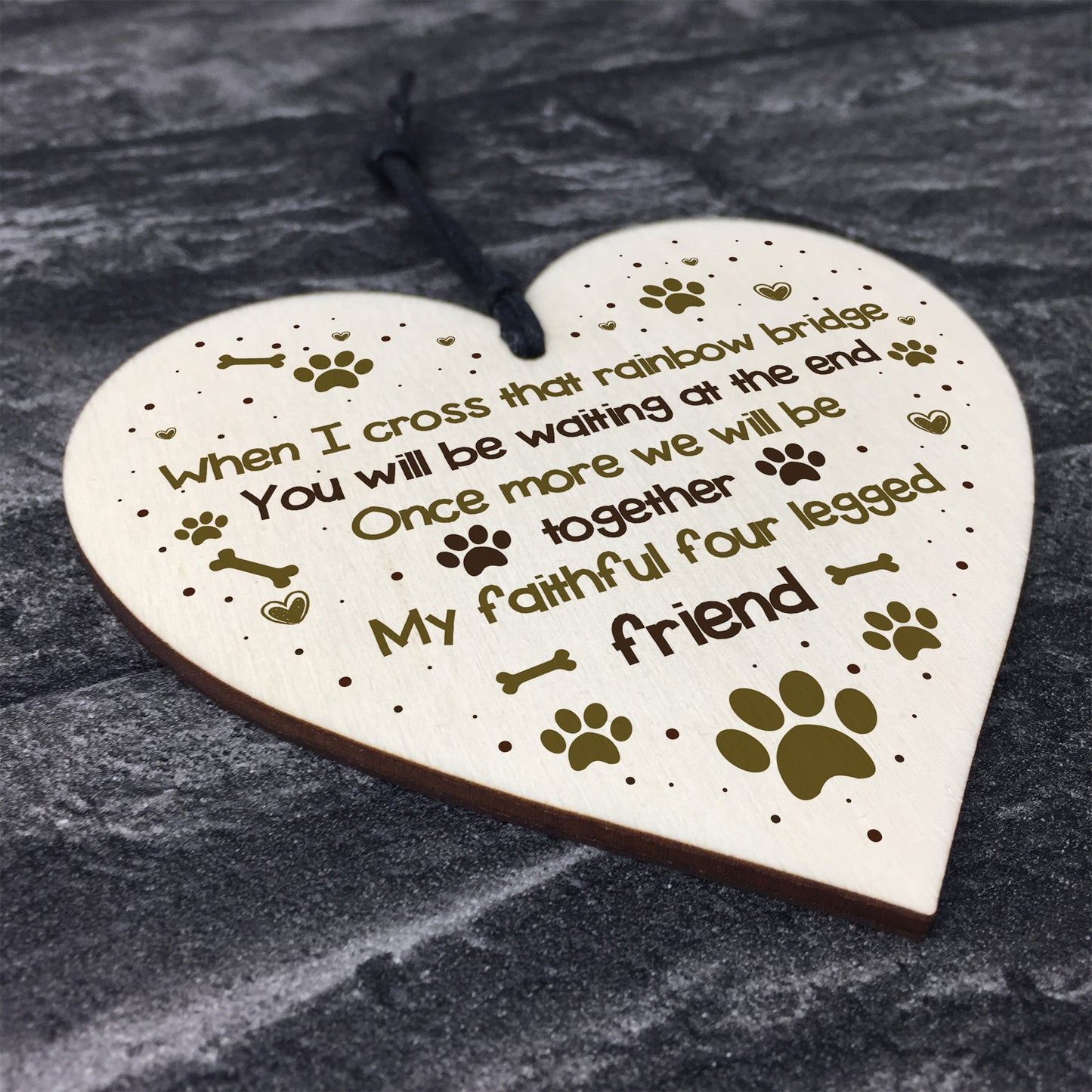 Handmade Pet Memorial Sign For Cat Or Dog Heart Memorial Bauble