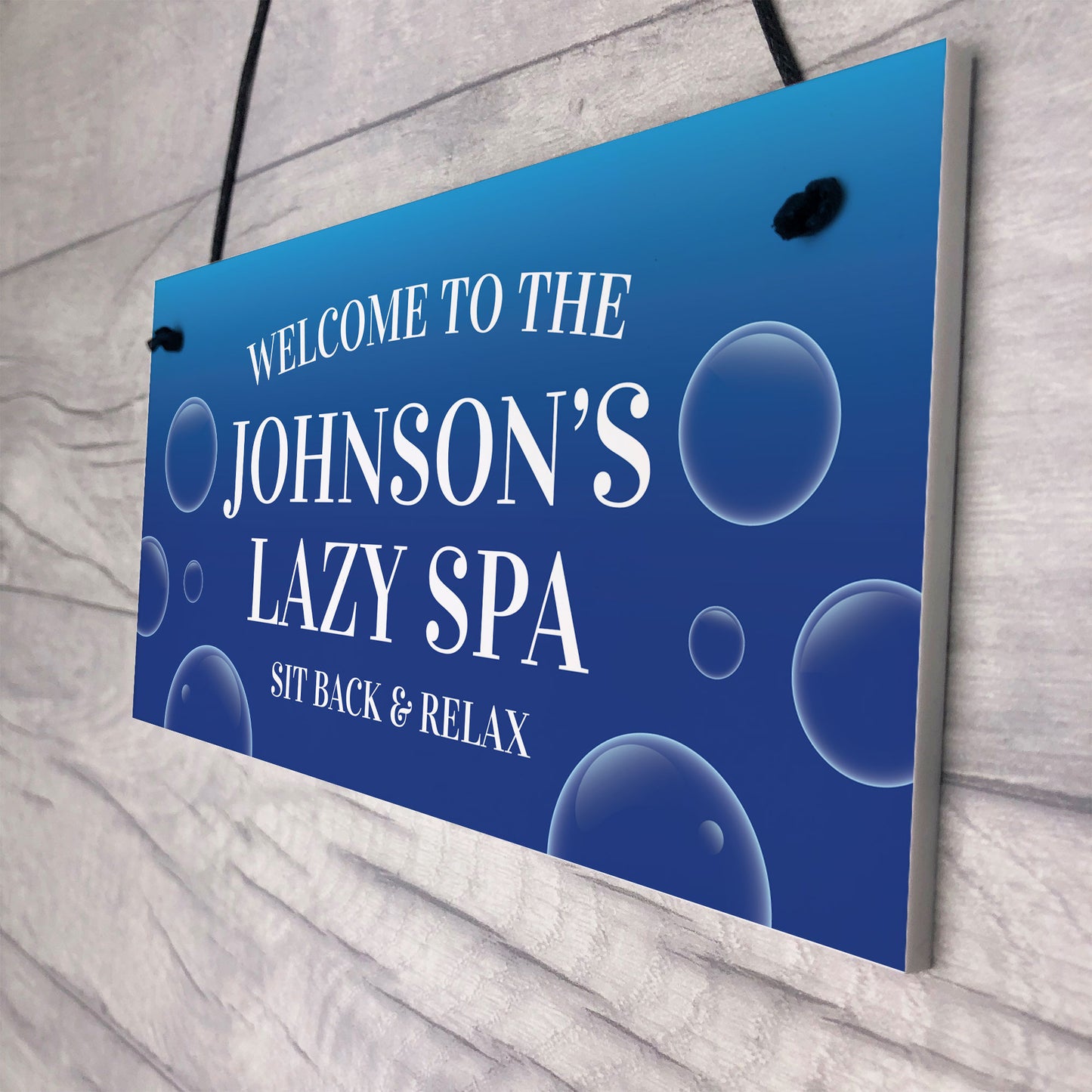 LAZY SPA Sign Personalised Hot Tub Sign For Outdoor Accessories