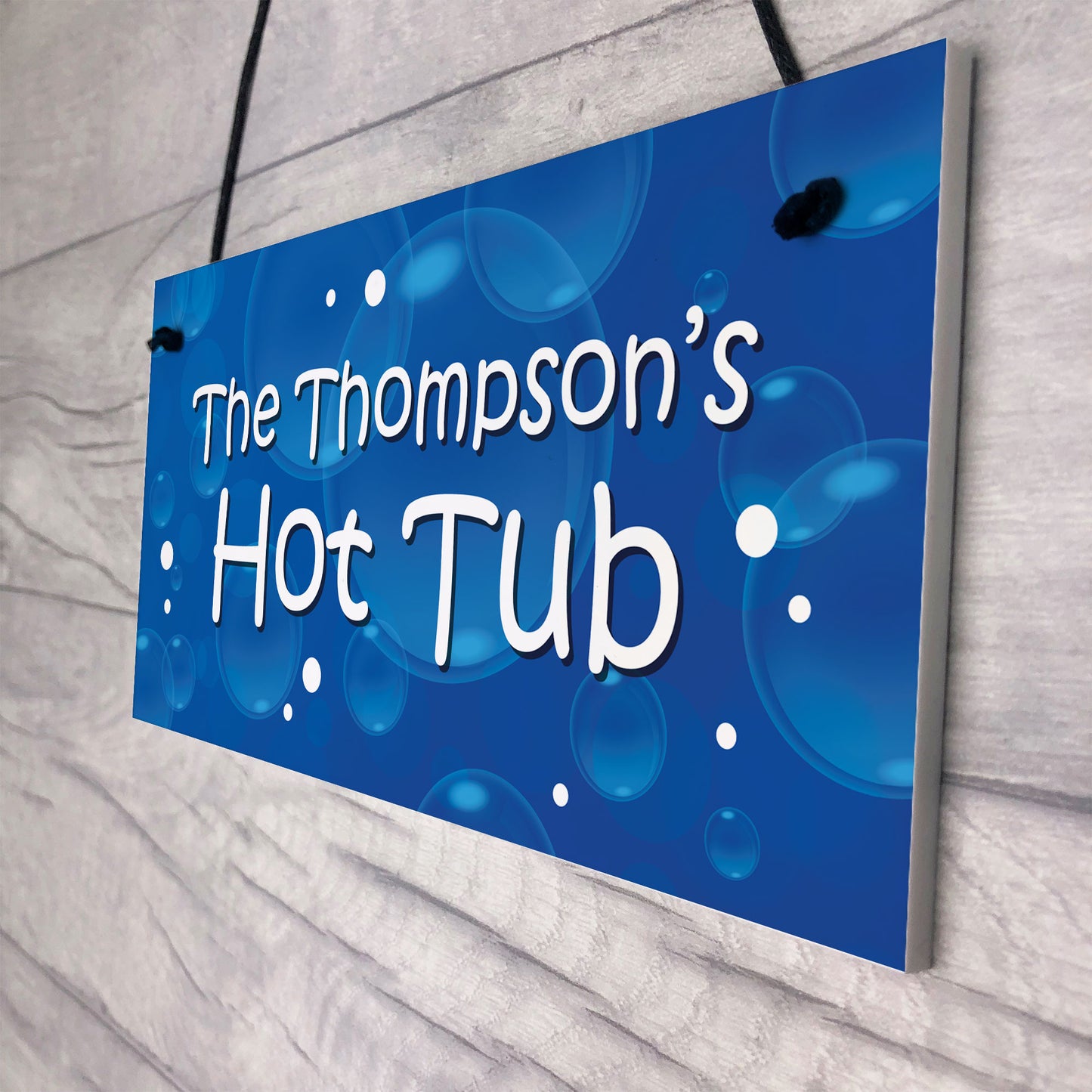 Personalised Hanging Hot Tub Sign For Home Summerhouse Garden